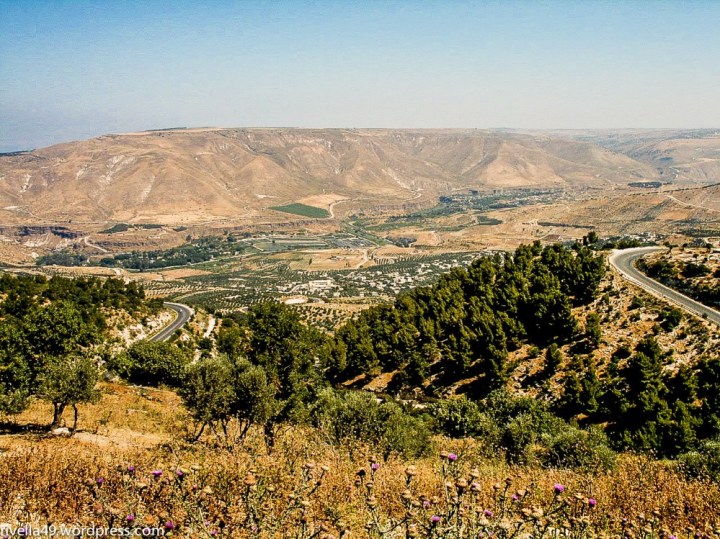 "Across the Sea are the heights of Moab, from which Moses viewed the promised land."