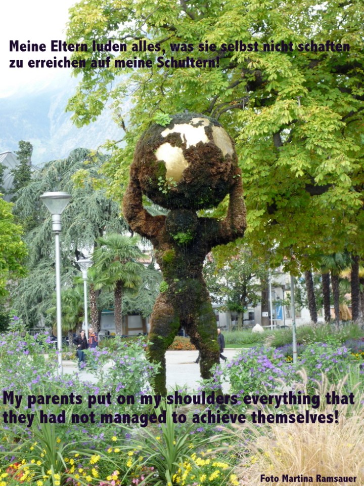 I miei genitori mettevono sulle mie spalle tutto quello che lo stessi non sono riusciti a realizzare!